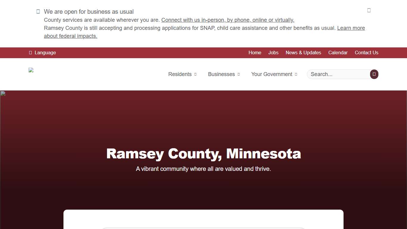 Homepage Ramsey County, Minnesota